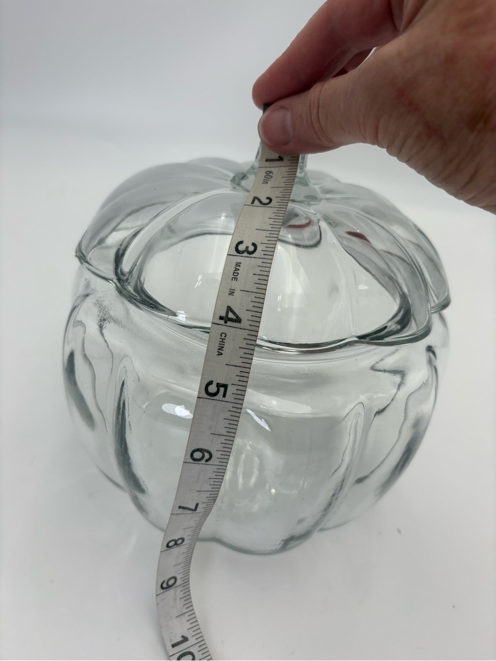 Anchor Hocking Clear Glass Pumpkin Candy Jar with Lid - Picture 8 of 9